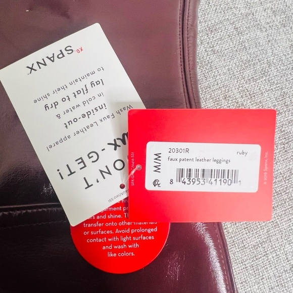 Spanx Ruby Faux Patent Leather Leggings - Picture 9 of 9